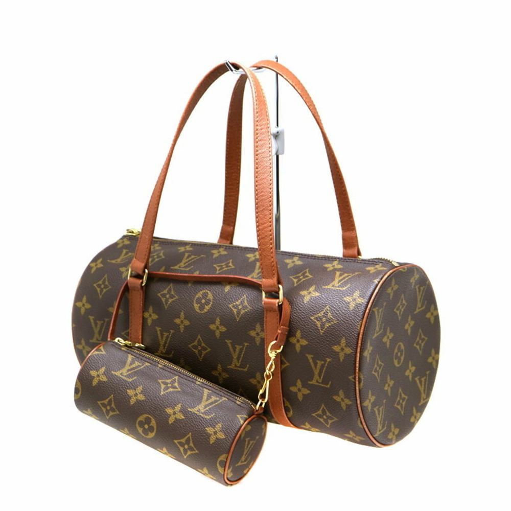 LOUIS VUITTON Papillon Handbag Monogram Canvas Brown LV